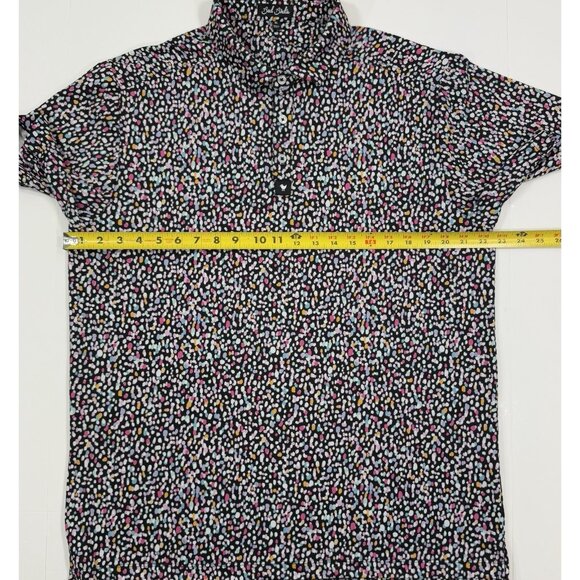 Bad Birdie Mens Polo Shirt Sz XL Scottsdale National Golf Performance Dot Print - Picture 10 of 11